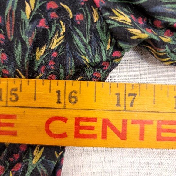 Zara Victorian XS Whimsigoth High Neck Ditsy Floral Puff Sleeve Boho Indie - Picture 9 of 11